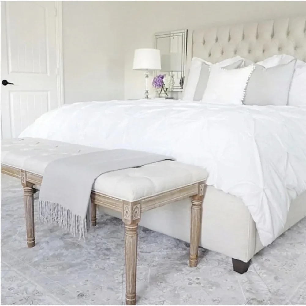 Pinched Pleat 3 Piece Duvet Cover Set - White (King) - Threshold 108
